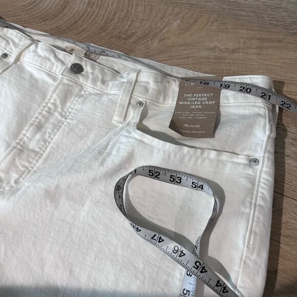 Madewell The Plus Perfect Vintage Wide-Leg Crop Jean 20W Tile White - Picture 9 of 11